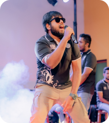 Singing in a concert